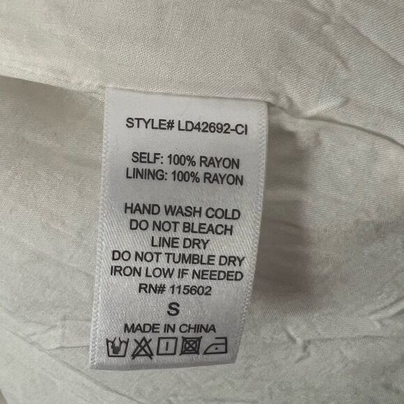 Lush Tan White Stripe Short Sleeve Tie Front Dress - Picture 4 of 4